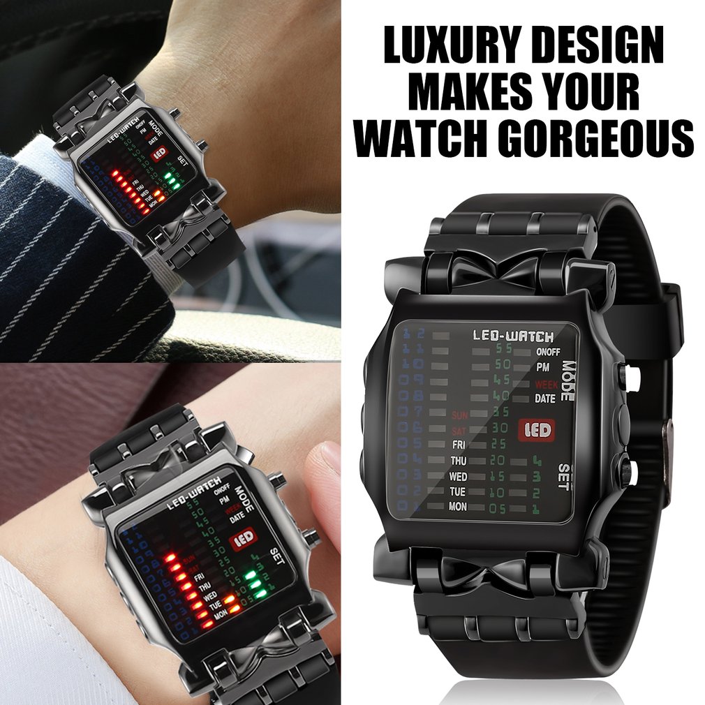 Binary LED electronic watch